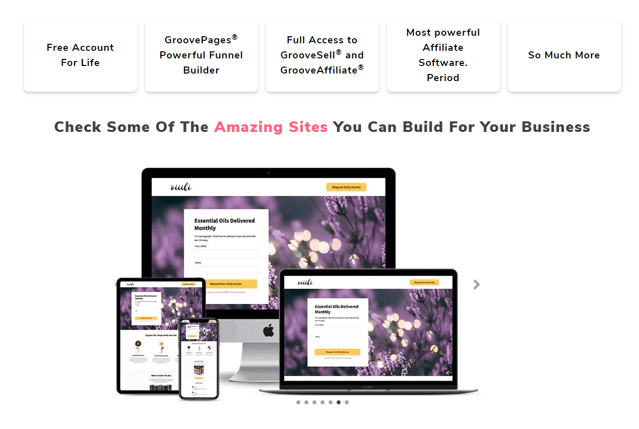 GrooveFunnels Free web building tools