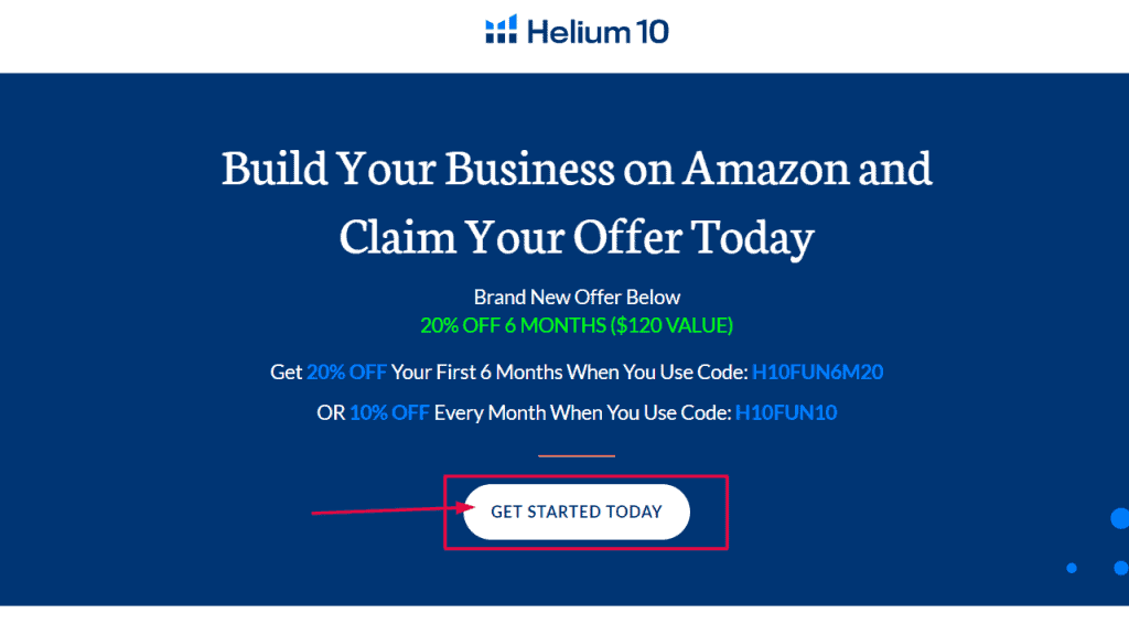 Helium 10 Discount Page