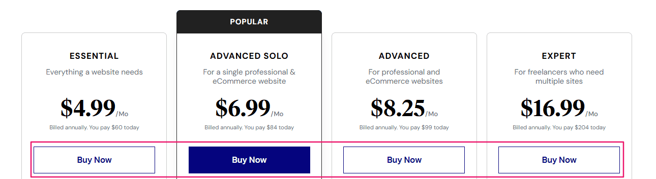 choose the pricing plan