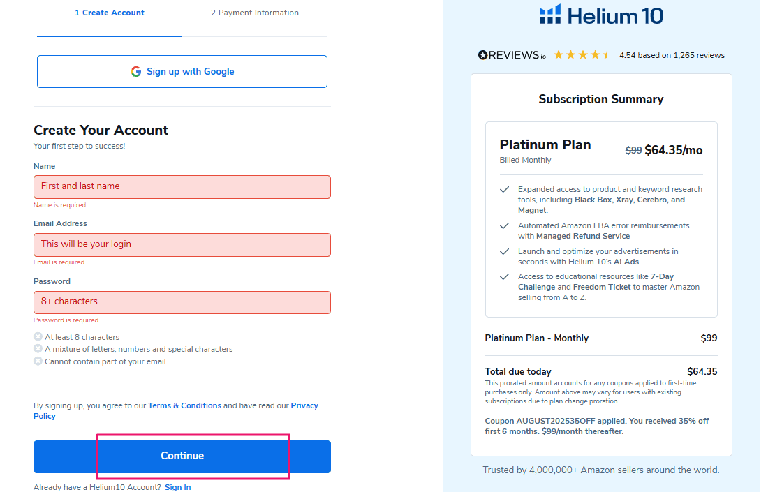 Click On Continue Payment