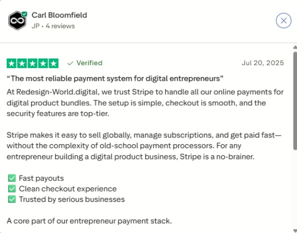 Real User Reviews of Stripe Real User Reviews of Stripe